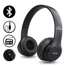 P47 Original 5.0 Wireless Bluetooth Headphone (Foldable). Available Colors: White, Black, Gray & Pink.
