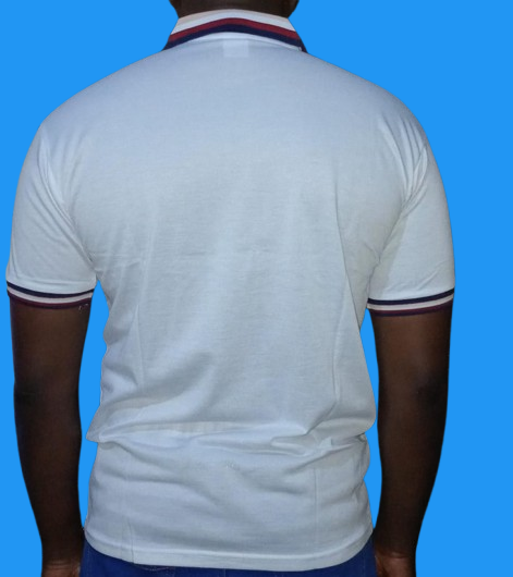 Men's White Polo T-shirts. Cotton T-shirt.  Men's White Cotton T-shirts. CLEARANCE SALE!