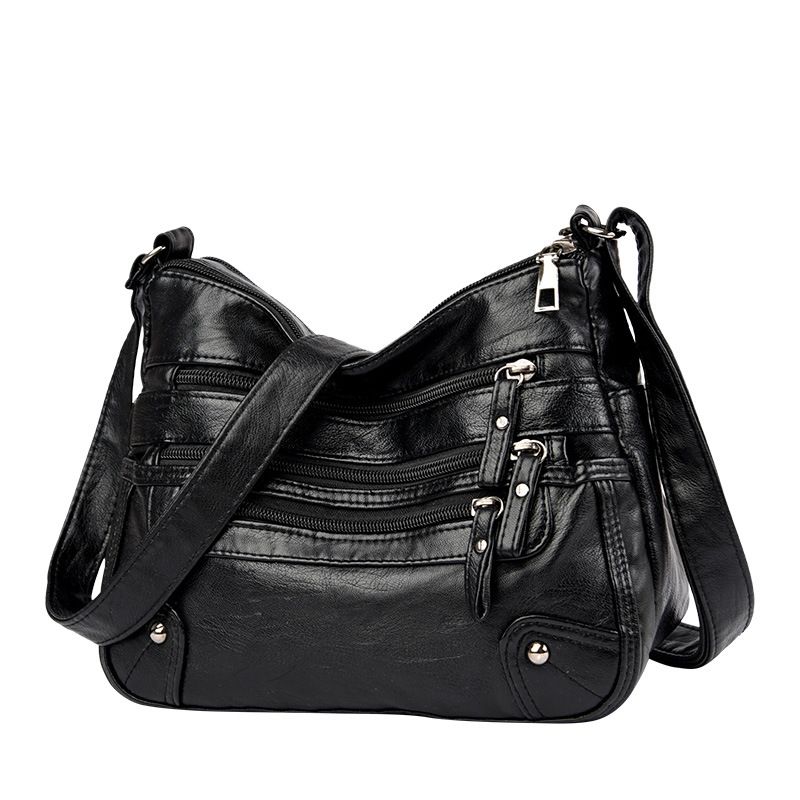 Multi-Pocket Shoulder Bags PU Leather Handbags for Ladies Shoulder Sling Bags Crossbody Women Messenger Bag Classic PU Leather Waterproof
