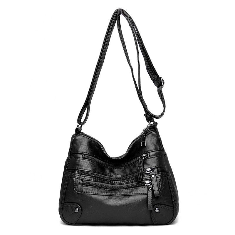 Multi-Pocket Shoulder Bags PU Leather Handbags for Ladies Shoulder Sling Bags Crossbody Women Messenger Bag Classic PU Leather Waterproof