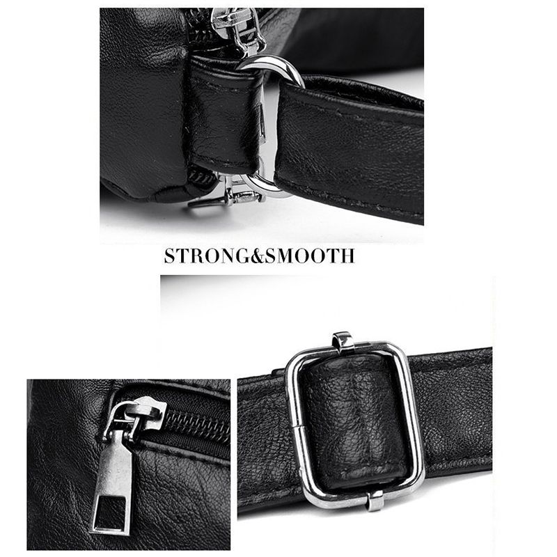 Multi-Pocket Shoulder Bags PU Leather Handbags for Ladies Shoulder Sling Bags Crossbody Women Messenger Bag Classic PU Leather Waterproof