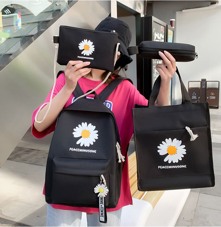 4Pcs/set School Bag New Arrival Buckles Backpacks (backpack size:30*39*12cm)Bookbags Laptop bag Travelling bag Unisex Backpack+Shoulder bag+handbag+ pencil case