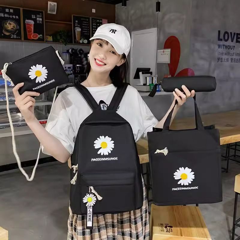 4Pcs/set School Bag New Arrival Buckles Backpacks (backpack size:30*39*12cm)Bookbags Laptop bag Travelling bag Unisex Backpack+Shoulder bag+handbag+ pencil case