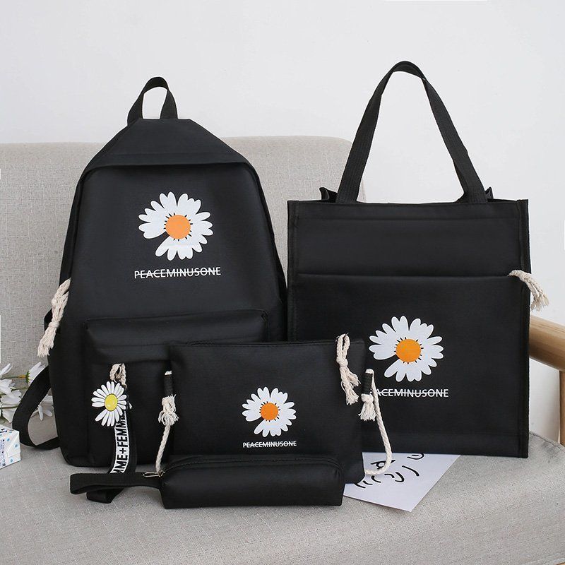 4Pcs/set School Bag New Arrival Buckles Backpacks (backpack size:30*39*12cm)Bookbags Laptop bag Travelling bag Unisex Backpack+Shoulder bag+handbag+ pencil case