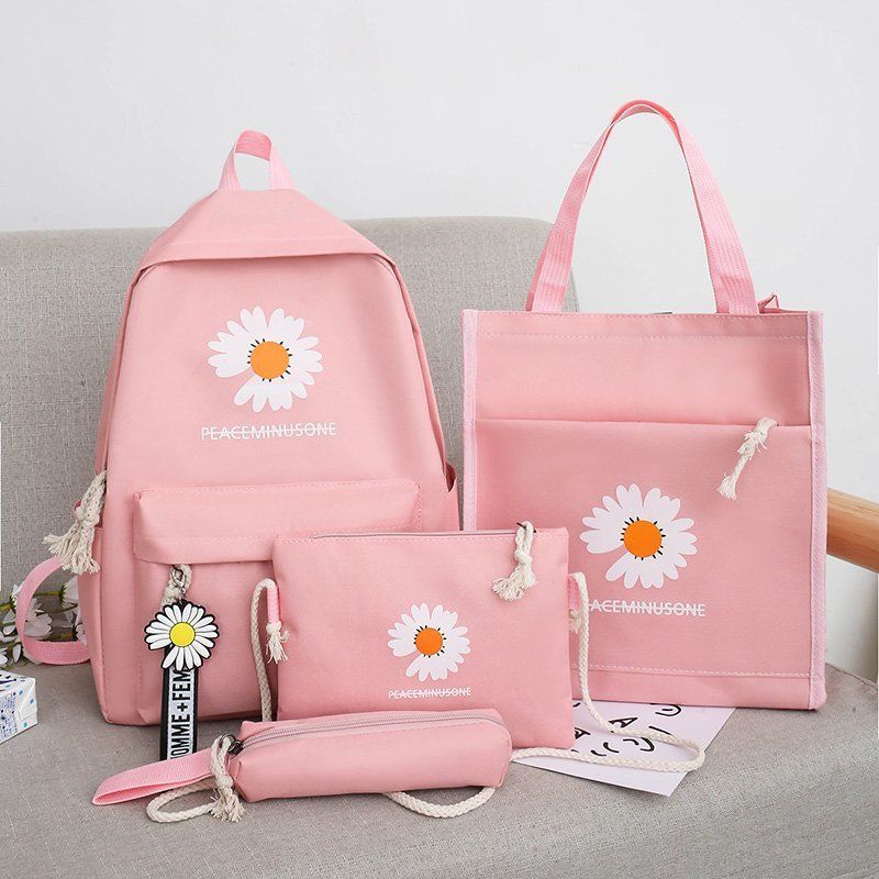4Pcs/set School Bag New Arrival Buckles Backpacks (backpack size:30*39*12cm)Bookbags Laptop bag Travelling bag Unisex Backpack+Shoulder bag+handbag+ pencil case