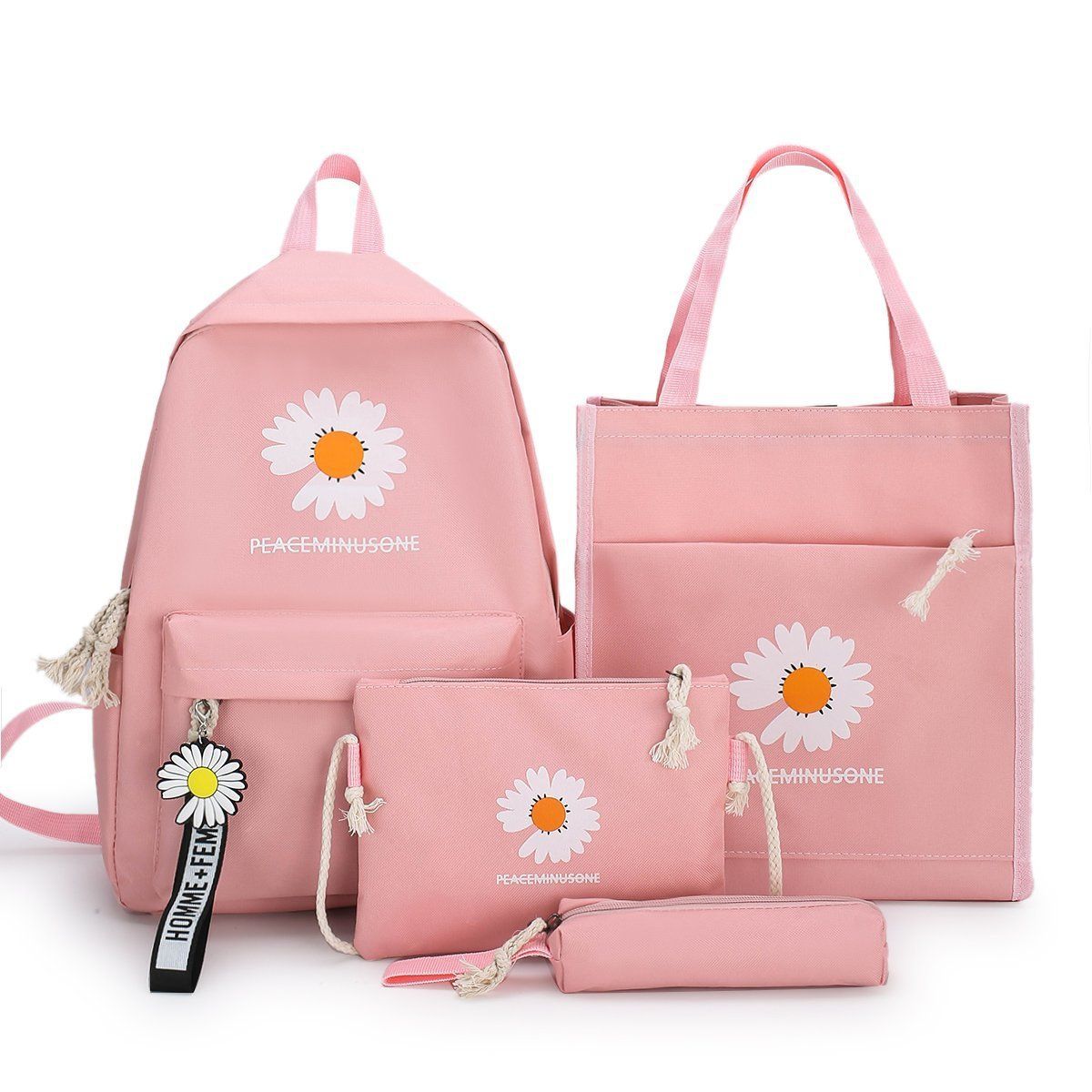 4Pcs/set School Bag New Arrival Buckles Backpacks (backpack size:30*39*12cm)Bookbags Laptop bag Travelling bag Unisex Backpack+Shoulder bag+handbag+ pencil case