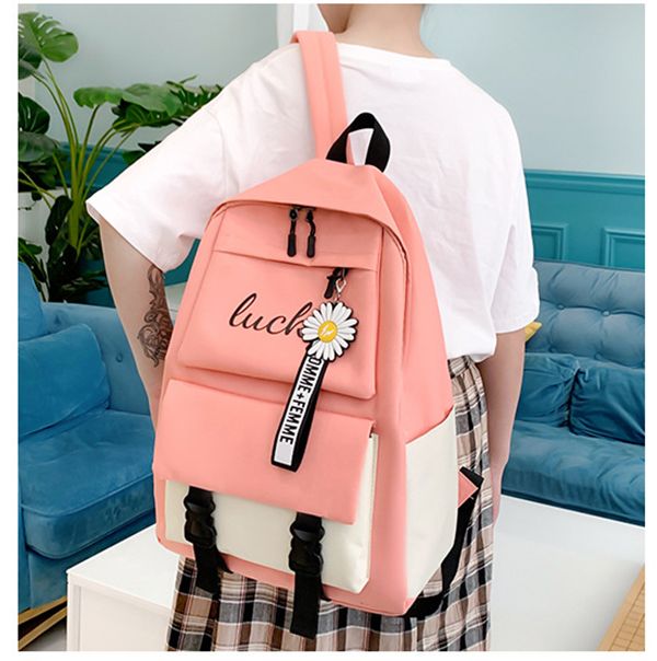 4Pcs/set School Bag New Arrival Buckles Backpacks (backpack size:30*42*13cm)Bookbags Laptop bag Travelling bag Unisex Backpack+Shoulder bag+handbag+ pencil case