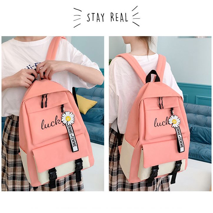 4Pcs/set School Bag New Arrival Buckles Backpacks (backpack size:30*42*13cm)Bookbags Laptop bag Travelling bag Unisex Backpack+Shoulder bag+handbag+ pencil case