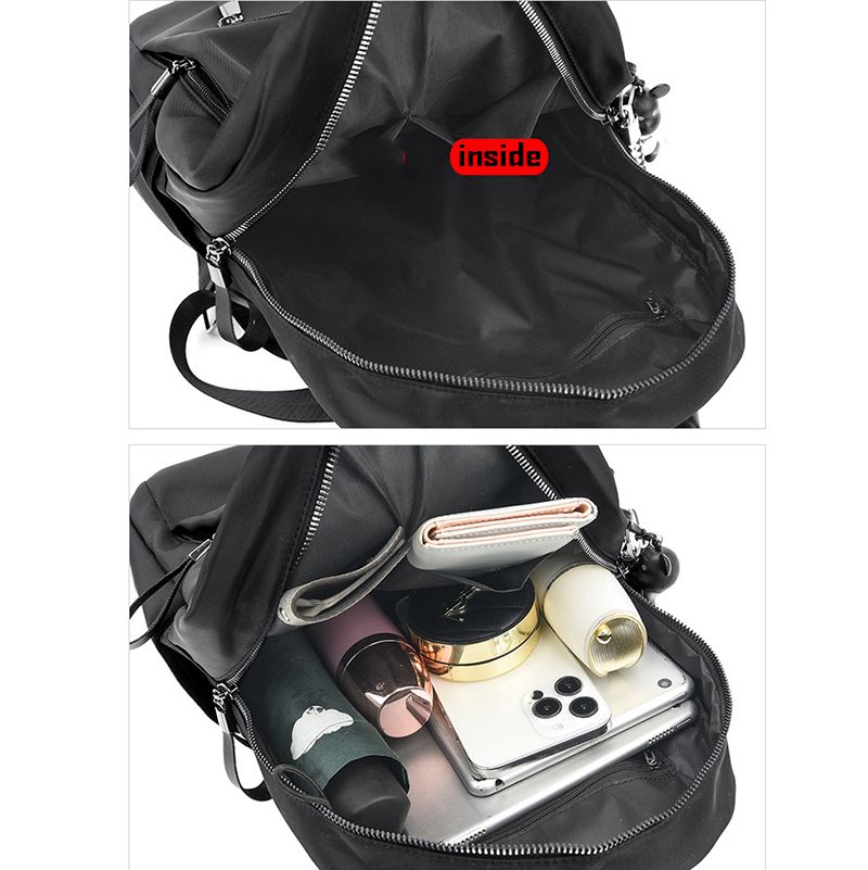 【with toy bear!】New arrivals small-sized portable bag fashionable backpack student trendy backpack outdoor travel handbag