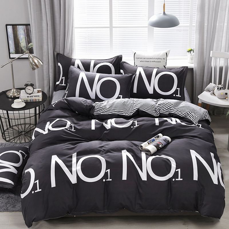 4in1Bedding sets & accessories duvet cover （1 quilt cover +1 bed sheet +2 Pillowcase ）without duvet and pillow insert