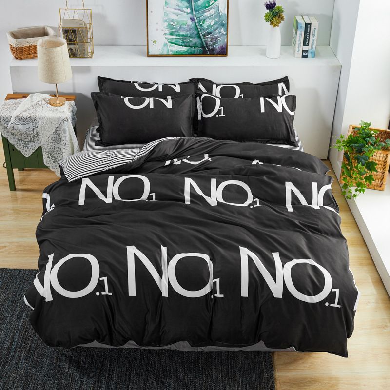 4in1Bedding sets & accessories duvet cover （1 quilt cover +1 bed sheet +2 Pillowcase ）without duvet and pillow insert