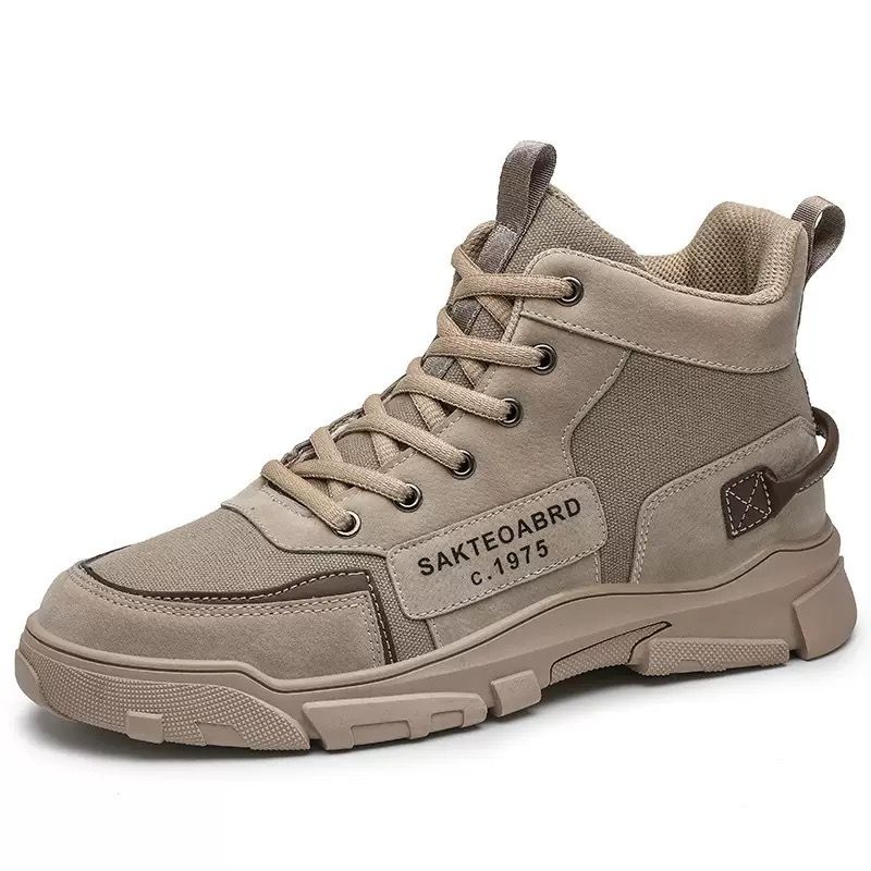 Martin Boots Men's High-Top  Waterproof Non-Slip Work Boots Knight Boots Temperament All-Match