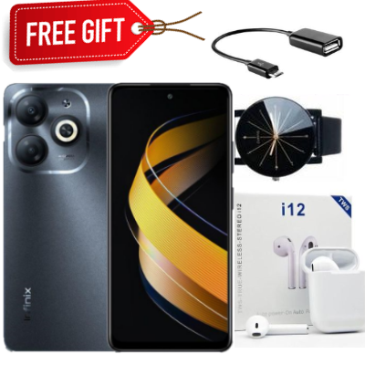 [BLACK FRIDAY DEALS]Infinix Smart 8, 6.6" HD Display, 3GB RAM Expandable Up to 6GB + 64GB ROM, Android 13 (Dual sim) 5000mAh -( White)+Free Gifts