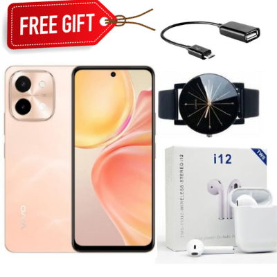 [BRAND NEW] Vivo Y28 - 6.64" 256GB + (8+8)GB RAM (Dual SIM) 50MP + 2MP Camera, 6000mAh- 2.4GHz/5GHz - LCD-90HZ Type C-Gleaming Orange+FREE GIFTS