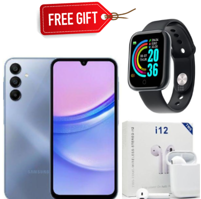 [SPECIAL OFFERS] Samsung Galaxy A15 256GB+8GB 50MP Triple Camera Mediatek Helio G99 6.5" 90Hz Display Android 14 25W 5000mAh Type-C Charge Smart Phones+FREE SMARTWATCH+EARPODS