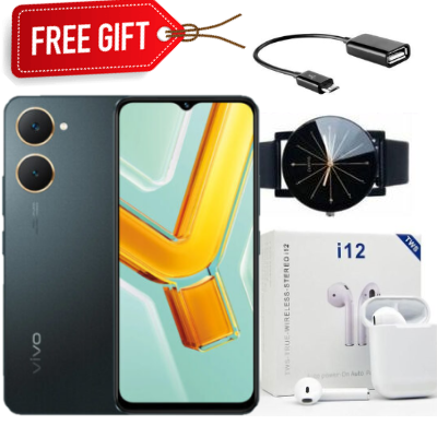 LIMITED OFFERS!! Vivo Y03 - 6.56'' - 4GB RAM + 64GB ROM - Dual SIM - 5000mAh-Battery- Android 14- 13MP(back)+5MP Front camera-2G/3G/4G-90HZ Refresh Rate-2YRS-Smartphone+ FREE GIFTS