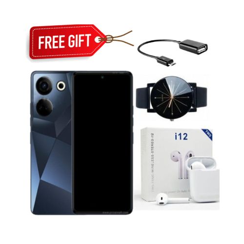 [BRAND NEW]Tecno CAMON 20, 6.67", 256GB + 8GB RAM, 64MP, (Dual SIM), 5000mAh,Helio G99 Octa-Core, OS: AndroidFront Camera: 32MP 
Rear Camera: 64MP + 2MP-Smart Phone+FREE GIFTS
