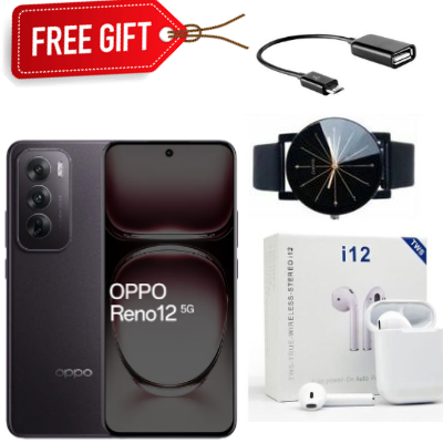 [BRAND NEW]Oppo Reno 12 5G, 6.67'' , 120Hz, 12GB RAM + 512GB , 50MP, 80W SUPERVOOC Flash Charge, 5000mAh - Android 14,Dual SIM, 3G, 4G, 5G-(Matte Brown/Astro Silver)+FREE GIFTS