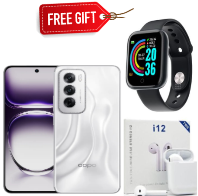 [BRAND NEW]Oppo Reno 12 5G, 6.67'' , 120Hz, 12GB RAM + 512GB , 50MP, 80W SUPERVOOC Flash Charge, 5000mAh - Android 14,Dual SIM, 3G, 4G, 5G-(Matte Brown/Astro Silver)+FREE SMARTWATCH+ EARPODS