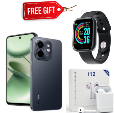 [SPECIAL OFFERS]Infinix SMART 9 6.7 DISPLAY 4GB RAM + 128GB ROM 5000 MAH BATTERY DUAL SIM, REAR CAMRA 13MP(Gold,Green &Black) +SMARTWATCH+EARPODS