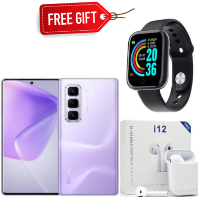 [SPECIAL OFFER]Infinix Hot 50 PRO PLUS Curved AMOLED ,256GB Storage+8GB RAM Upto 16GB RAM,6.78", Dual SIM, 48MP Camera 5000mAh- Smartphones+Free Earpods+Smartwatch