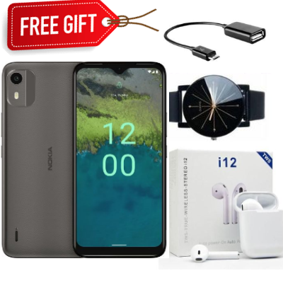 [BRAND NEW]Nokia C12 Pro, 6.3'', 64GB + 4GB (2+2GB), 8MP, (Dual SIM), 4000mAh- Android 12- Quad-core 1.6 GHz-Android™ 12 (Go edition)+Free Gifts