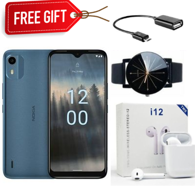 [BRAND NEW]Nokia C12 Pro, 6.3'', 64GB + 4GB (2+2GB), 8MP, (Dual SIM), 4000mAh- Android 12- Quad-core 1.6 GHz-Android™ 12 (Go edition)+Free Gifts