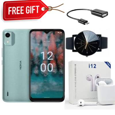 [BRAND NEW]Nokia C12 Pro, 6.3'', 64GB + 4GB (2+2GB), 8MP, (Dual SIM), 4000mAh- Android 12- Quad-core 1.6 GHz-Android™ 12 (Go edition)+Free Gifts