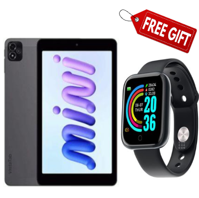 [NEW ARRIVAL] Brand New Itel VistaTab 10 Mini 8(3+5)GB RAM/64GB ROM' Android 14"Battery 5100 MAh-8 INCHES -4G-Dual Sim- Camera 5 MP+SMARTWATCH