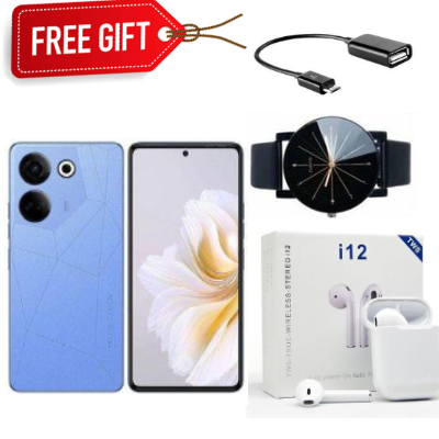 FLASH SALE DEALS!!BRANDNEW Tecno CAMON 20 Pro 5G - 6.67" (256GB/8GB) DualSIM, 5000mAh-64MP Back, 32MP Selfie Camera-120Hz Refresh Rate-Black/Blue+Free Gifts