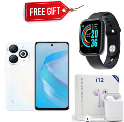 [BLACK FRIDAY DEALS] Infinix Smart 8, 6.6" HD Display, 3GB RAM Expandable Up to 6GB + 64GB ROM, Android 13 (Dual sim) 5000mAh -+Free Gifts
