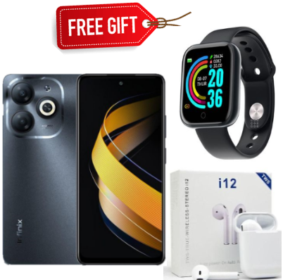 [BLACK FRIDAY DEALS] Infinix Smart 8, 6.6" HD Display, 3GB RAM Expandable Up to 6GB + 64GB ROM, Android 13 (Dual sim) 5000mAh -+Free Gifts