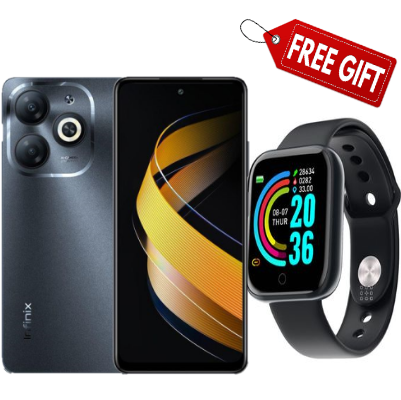 [BLACK FRIDAY DEALS] Infinix Smart 8, 6.6" HD Display, 3GB RAM Expandable Up to 6GB + 64GB ROM, Android 13 (Dual sim) 5000mAh -+Free Smartwatch