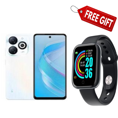 [BLACK FRIDAY DEALS] Infinix Smart 8, 6.6" HD Display, 3GB RAM Expandable Up to 6GB + 64GB ROM, Android 13 (Dual sim) 5000mAh -+Free Smartwatch