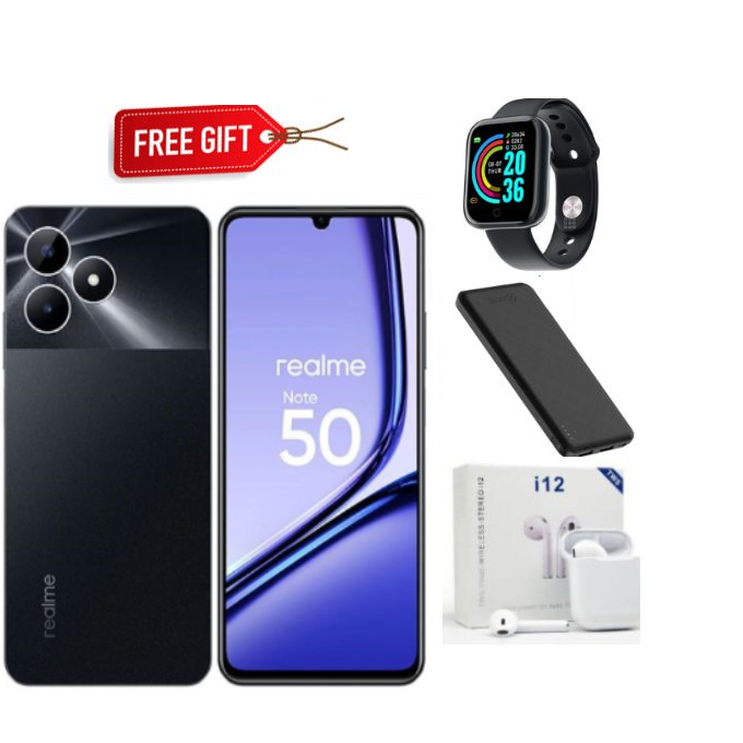Realme Note 50 6.74" 256GB ROM+ Expandable Up to 8GB RAM, 5000mAH (Dual sim) - Sky Blue+FREEBIES