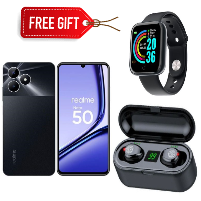 [BLACK NOVEMBER OFFERS!!]Realme Note 50 6.74" 256GB ROM+ Expandable Up to 8GB RAM, 5000mAH (Dual sim) - Sky Blue+FREEBIES