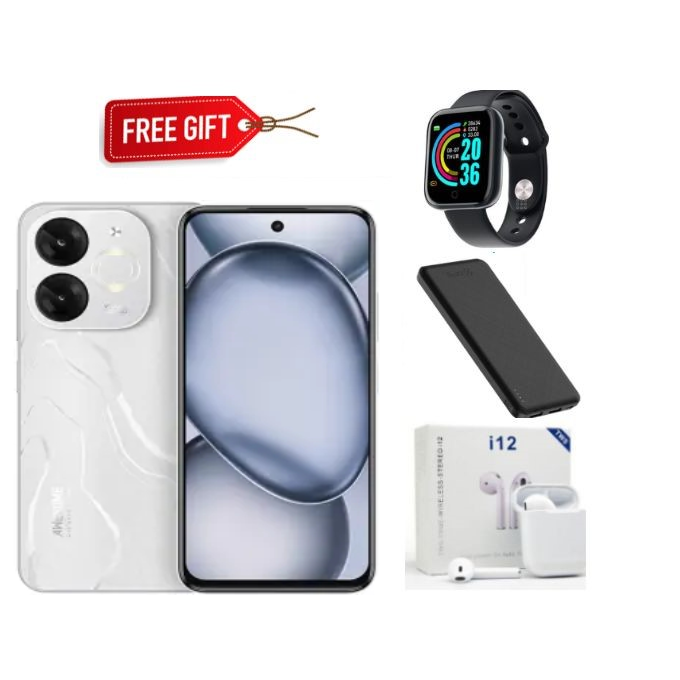 [BLACK NOVEMBER OFFER!!!] Itel A80 6.7" 4GB RAM+128GB Storage, Android 14, 5OMP Camera,5000mAh Battery with Type-C Support 10W (Dual Sim)+Free Powerbank+Earpods+Smartwatch