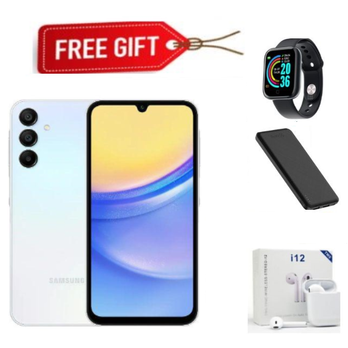 BLACK NOVEMBER OFFERS!!!Samsung Galaxy A15 Smart Phone [256GB ROM + 8GB RAM 50MP Triple Camera Mediatek Helio G99 6.5" 90Hz Display Android 14 25W 5000mAh Type-C Charge Smart Phones+ FREE GIFTS