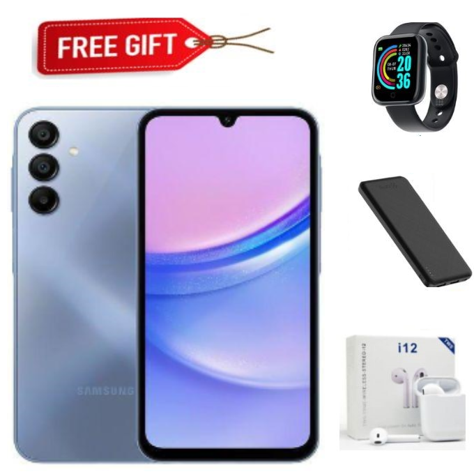 BLACK NOVEMBER OFFERS!!!Samsung Galaxy A15 Smart Phone [256GB ROM + 8GB RAM 50MP Triple Camera Mediatek Helio G99 6.5" 90Hz Display Android 14 25W 5000mAh Type-C Charge Smart Phones+ FREE GIFTS