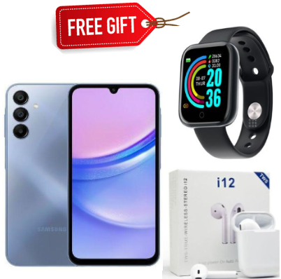 BLACK NOVEMBER OFFERS!!!Samsung Galaxy A15 Smart Phone [256GB ROM + 8GB RAM 50MP Triple Camera Mediatek Helio G99 6.5" 90Hz Display Android 14 25W 5000mAh Type-C Charge Smart Phones