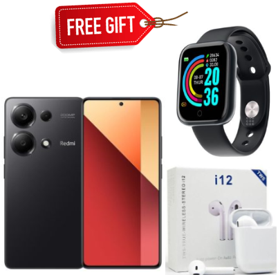 BLACK NOVEMBER OFFERS!!!XIAOMI Redmi Note 13, 6.67", 256GB + 8GB RAM, 108MP, (Dual SIM), 5000mAh,Smartphone+FREE SMARTWATCH+EARPODS