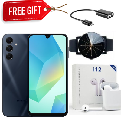 HOLIDAY OFFERS!! BRAND NEW Galaxy A16, 6GB+128GB ROM 6.7" HD, Android 14, 4G, Bluetooth, 50MP-Camera, Battery-5000mah,(Dual Sim)-Smartphone+FREE GIFTS Midnight Black,128GB