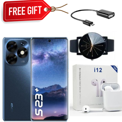 FLASH SALE DEALS!!! Itel S23 Plus 128GB + 8(4+4)GB RAM 6.78'' Curved Screen Brand New Dual SIM 4G 50MP+32MP AI Camera 5000mAh 18W Charging Under Display Fingerprint NFC S23+ Smart Phones+FREEBIES