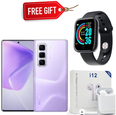 NEW ARRIVAL!!! Infinix Hot 50 PRO PLUS Curved AMOLED ,128GB ROM+8GB RAM -6.78", Dual SIM, 48MP Camera 5000mAh- Smartphones+FREE SMARTWATCH+EARPODS