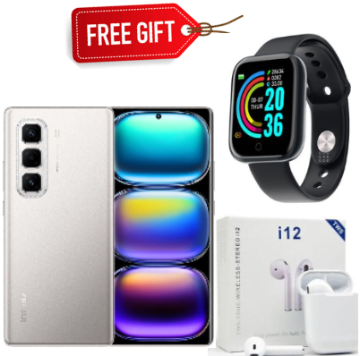NEW ARRIVAL!!! Infinix Hot 50 PRO PLUS Curved AMOLED ,128GB ROM+8GB RAM -6.78", Dual SIM, 48MP Camera 5000mAh- Smartphones+FREE SMARTWATCH+EARPODS