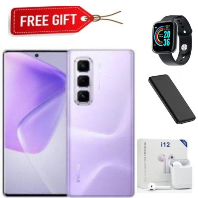 NEW ARRIVAL!!! Infinix Hot 50 PRO PLUS Curved AMOLED ,128GB ROM+8GB RAM -6.78", Dual SIM, 48MP Camera 5000mAh- Smartphones+FREEBIES