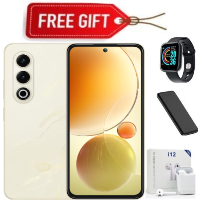 NEW ARRIVALS!!!! BRAND NEW Itel S25 6.6"AMOLED Display, 128GB Storage+ Up To 12GB RAM, 5000mAh, 50MP Camera with warranty,Dual sim 4G network-smartphones+FREE EARPODS+SMARTWACH+POWERBANK