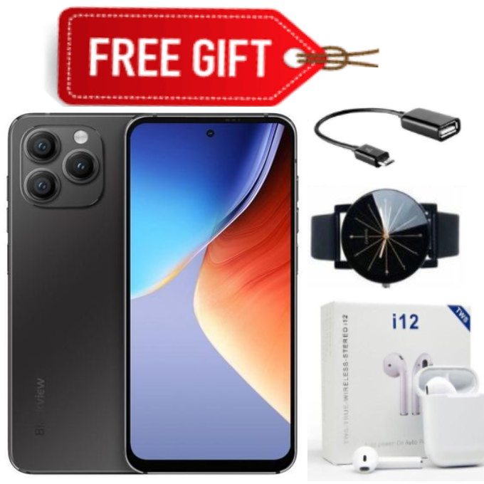 DISCOUTED OFFERS!!! Blackview A96 12GB+256GB 6.5 Inches 48MP+8MP+16MP Camera Android 13 Fingerprint Identification Smartphone Helio G99 4380 mAh Mobile Phone 6.5'' 2.4K Display With 120Hz-Smartphones