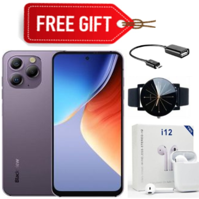 DISCOUTED OFFERS!!! Blackview A96 12GB+256GB 6.5 Inches 48MP+8MP+16MP Camera Android 13 Fingerprint Identification Smartphone Helio G99 4380 mAh Mobile Phone 6.5'' 2.4K Display With 120Hz-Smartphones