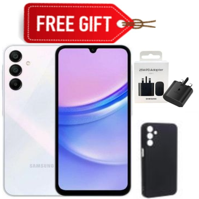 FLASH SALE DEALS!!! Brand New Samsung Galaxy A15 128GB ROM +4GB RAM 50MP Triple Camera 6.5" 90Hz Display  5000mAh 25W Type-C Charge-Smart Phones+FREE ADAPTER +CASE